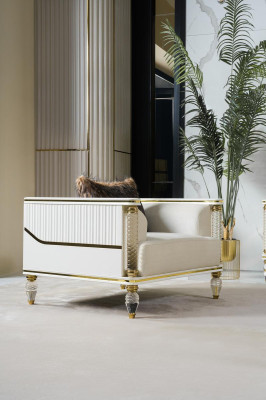 Design Suite Luxury Armchair Relax Textile White Armchair Relax Armchair Modern luxury