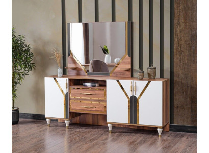 Sideboard Wardrobe Brown High Gloss Furniture Wood Luxury Chest of drawers Sideboard new
