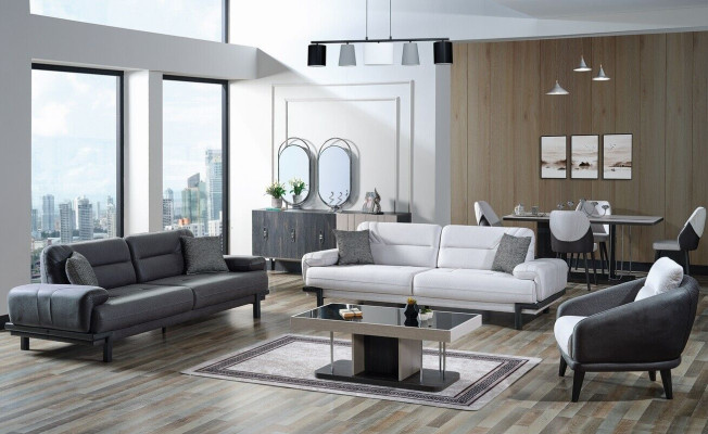 Sofa set 3+3+1 Seater Textile Modern Complete Armchair Sofa 3 Seater Luxury