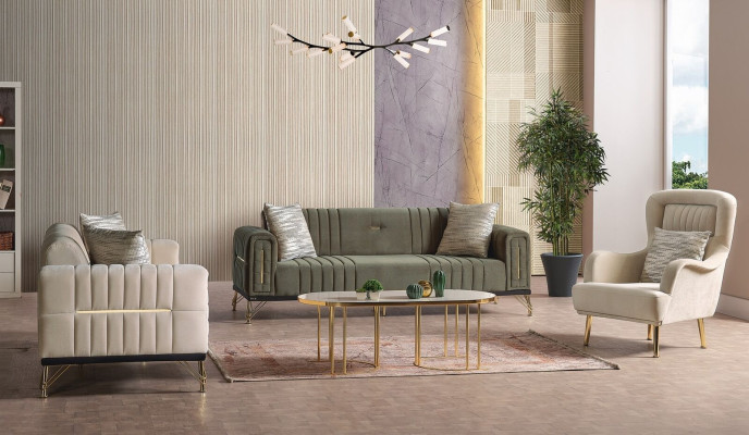 exclusive s Sofa set set 3+3+1 3-piece 2x Sofa Relax Armchair Luxurious Set