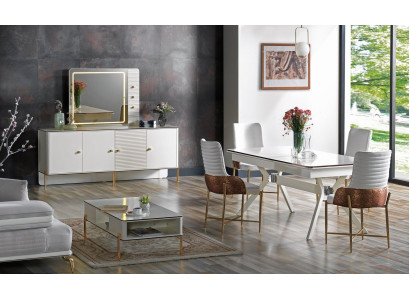 Dining room Set Suite Table 6x Chairs Design Modern Furniture Luxury Sideboard