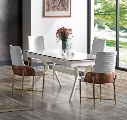Dining room Set Suite Table 6x Chairs Design Modern Furniture Luxury Sideboard