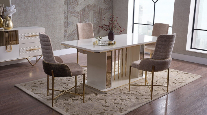 Design Dining room Complete Dining table + 6x Chairs +Sideboard Furniture wooden table new