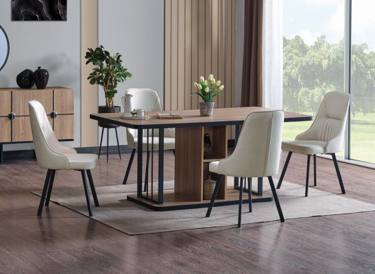 Luxury Dining room Set Dining table 6x Chairs Sideboard Dining set Set 8 pieces