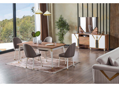 Luxurious Dining room Set Dining table + 6x Chairs + Sideboard new Set 8 pieces
