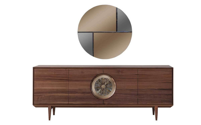 Modern Dining room Set Dining table 6xChairs Sideboard Mirror Dining room Luxury Set new