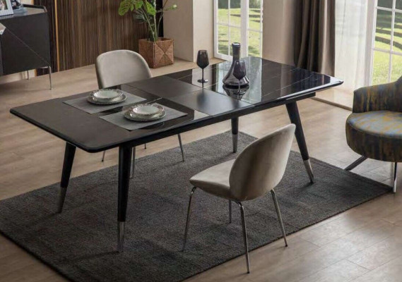 Dining room Set 6x Chairs Dining table Sideboard Mirror Set Dining room Designer new Eu
