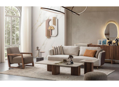 Luxury Sofa set Set Living room Sofa set 3+1 Coffee table Side table