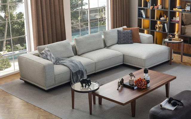 White Living room Corner sofa L-shape Modern Modern new Luxury Sofa Corner Sofa