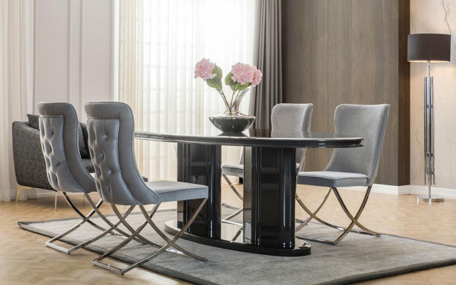 Dining room set luxury 6x chairs dining table dining set suite armchairs modern new
