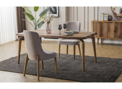 Dining room set 7 pieces. Dining table +6x Chairs Designer Wood Chair Suite Furniture new