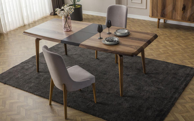 Dining room set 7 pieces. Dining table +6x Chairs Designer Wood Chair Suite Furniture new