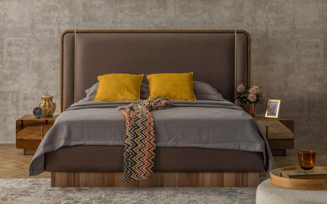 Modern Bedroom Set Bed + 2x Bedside tables Design Furniture new 3 pcs.