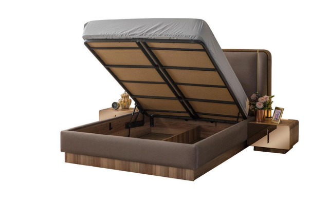 Modern Bedroom Set Bed + 2x Bedside tables Design Furniture new 3 pcs.