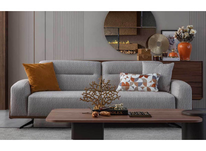 Sofa 3 Seater Design Sofas Upholstery Couches Gray Relax Seat Furniture Modern Relax