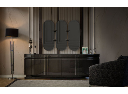 Sideboard with 3x Mirror Sideboard Luxury Suite Chest of drawers Wood Chests of drawers Modern