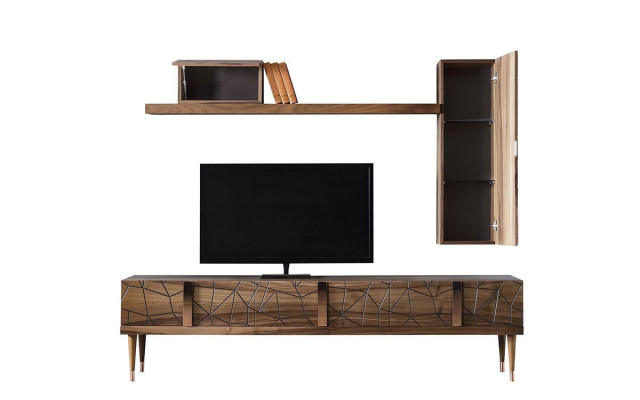 Modern Wall unit Furnishings Design Style Living room TV Lowboard Wall Display case