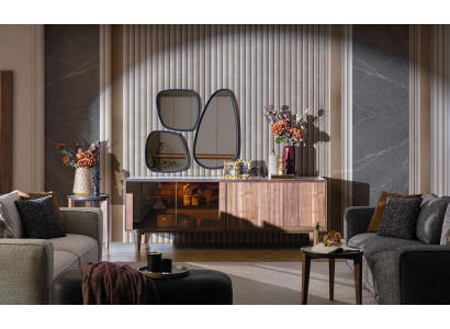 Sideboard Wardrobe Brown High Gloss Furniture Wood Luxury new Chest of drawers Sideboard