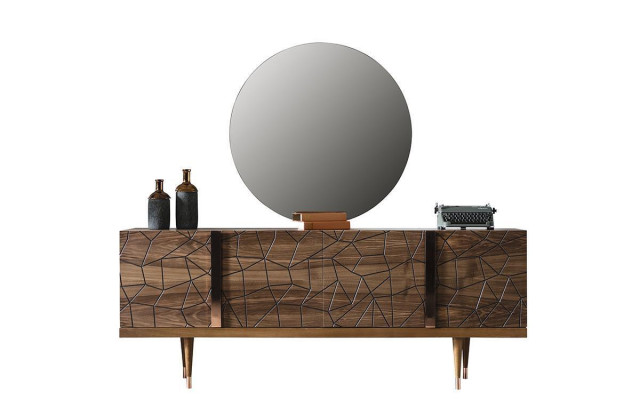 Dining room Chest of drawers Sideboard with Mirror Modern new Luxury Chests of drawers Wood Design