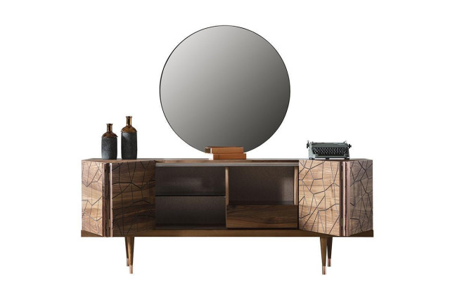 Dining room Chest of drawers Sideboard with Mirror Modern new Luxury Chests of drawers Wood Design