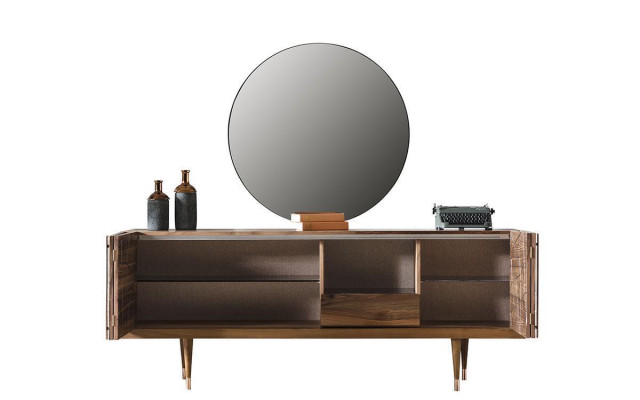 Dining room Chest of drawers Sideboard with Mirror Modern new Luxury Chests of drawers Wood Design