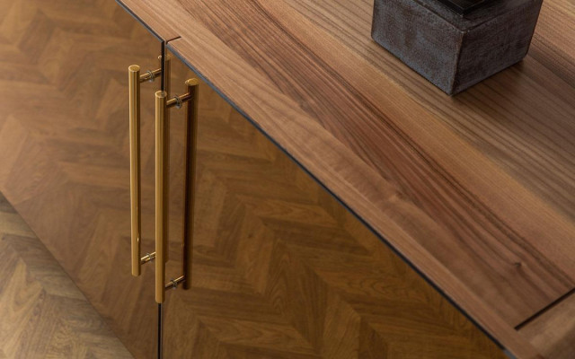 Sideboard with 2x Mirror Sideboard Luxury Suite Chest of drawers Wood Chests of drawers Modern