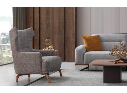 Design Seater Luxury Armchair Relax Textile Gray Armchair Relax Chair Modern Luxury new