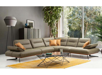 Corner sofa Living landscape Color Brown L-shape Sofa new Living room Furniture Corner sofa Luxury new