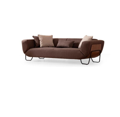 Sofa 3 Seater Design Sofas Upholstery Couches Brown 3 Seater Relax Seat Furniture Modern new