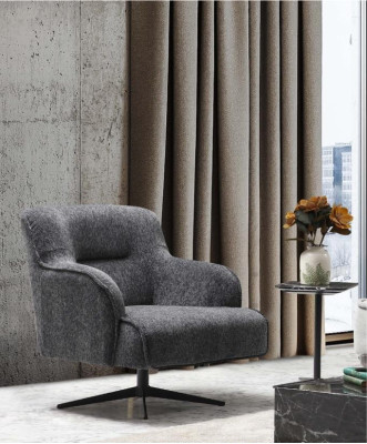 Design Seater Luxury Armchair Relax Textile Gray Color Armchair Relax Chair Modern new