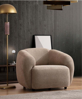Design Seater Luxury Armchair Relax Textile Beige Armchair Relax Chair Modern Luxury