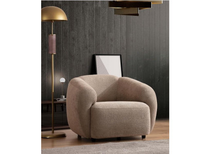 Design Seater Luxury Armchair Relax Textile Beige Armchair Relax Chair Modern Luxury