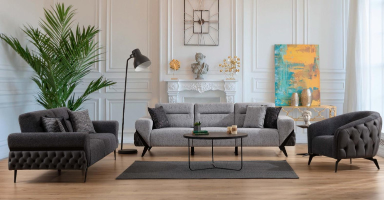 Sofa set 4+3+1 Seater Chesterfield Modern Style Suite Set 3pcs. Relax sofa