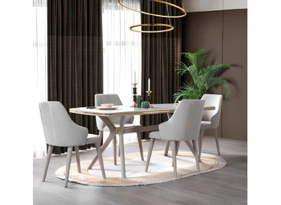 Complete e dining set 7 pieces. Dining room Suite Modern Table 6x Chairs