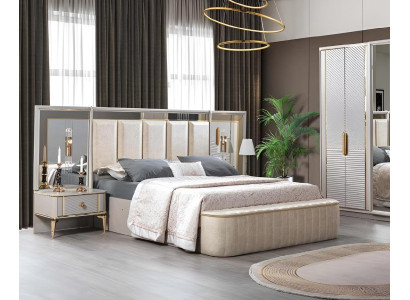Bedroom Set Luxury Complete's Bed 2x Bedside table Modern 3-piece new