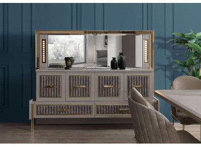 Sideboard Chest of drawers Sideboard Mirror Wood Beige Furniture Design Sideboard
