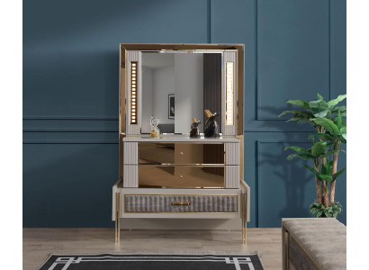 Chest of drawers Mirror Modern Luxury Furniture design Bedroom Sideboard 2pcs