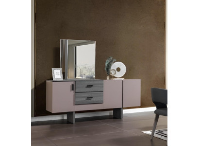Sideboard with Mirror Wood Luxury Style Modern Furniture Dining room Sideboards 2 pieces.