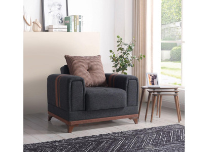Design Seater Luxury Armchair Relax Textile with stainless steel Armchair Relaxsessel Modern