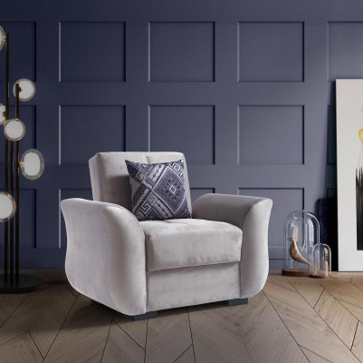 Design Seater Luxury Armchair Relax Textile White Armchair Relax Chair Modern