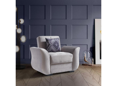 Design Seater Luxury Armchair Relax Textile White Armchair Relax Chair Modern