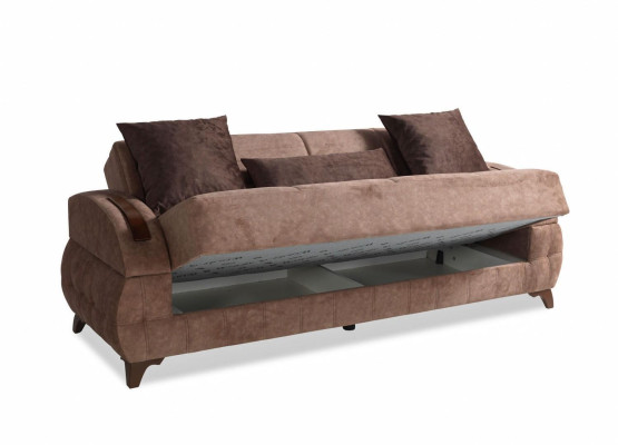 Designer Sofa set 3+2+1+1 Seater Couch Upholstery Seat Pad Brown Set