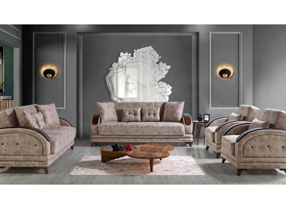 Sofa set 3+2+1+1 Wood Living room Luxury Sofa Modern Fabric Complete Modern new