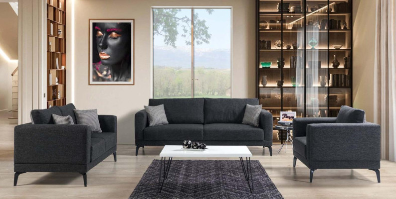 Sofa set 3+2+1 Seater Textile Modern Complete Armchair Sofa Luxury Furniture