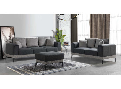 Sofa set 3+2 Stool Wood Living room Luxury Sofa Modern Fabric Complete Sofas