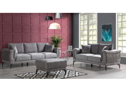 Sofa set 3+2 Stool Seater Textile Modern Complete Armchair Sofa Couches