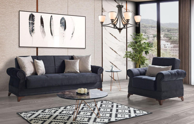 Sofa set 3+1 Seater Textile Modern Complete Armchair Sofa 3 Seater Luxury Relax