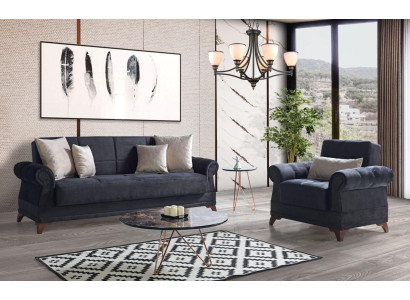 Sofa set 3+1 Seater Textile Modern Complete Armchair Sofa 3 Seater Luxury Relax