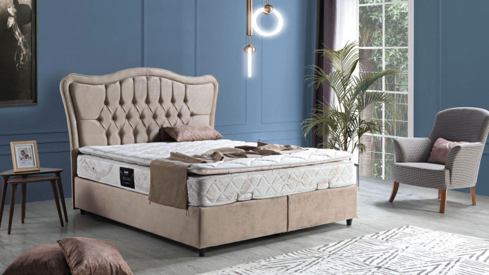 Bed Design Beds Luxury Upholstery Bedroom Furniture Modern Beige 160x200
