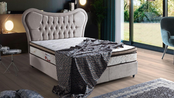 Bed Design Beds Luxury Beige Upholstery Bedroom Furniture Chesterfield 160x200